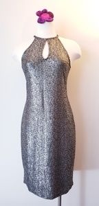 Holiday Dress- Metallic Halter Dress NWOT